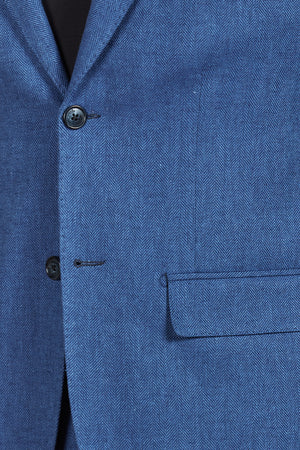 
                  
                    Giacca ischa in lino cotone spigato blu chiaro
                  
                